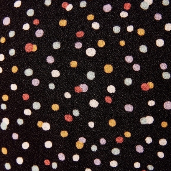 Reformation Dove Midi Dress Plunge Neck Confetti Polka Dot Black Size 2, XS/S - Picture 10 of 13